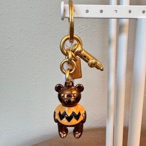 COACH x Peanuts Bear Keychain - Charlie Brown